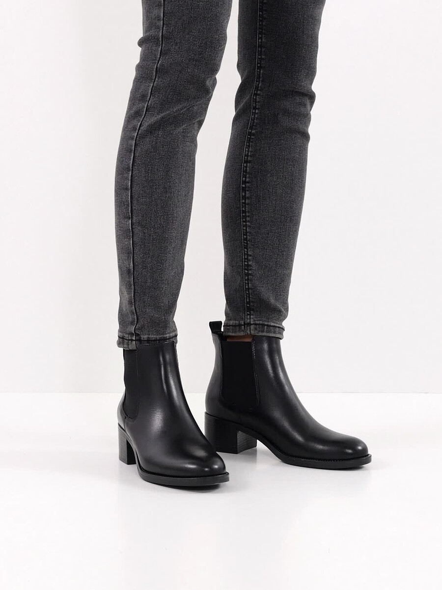 cuir chelsea boot - noir 1-25026-41-001 acheter tamaris bottines en ligne