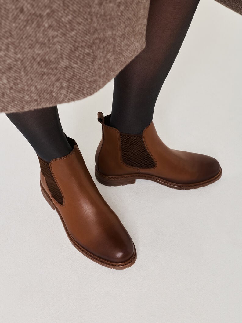 cuir chelsea boot - brun 1-25056-41-444 acheter tamaris bottines en ligne