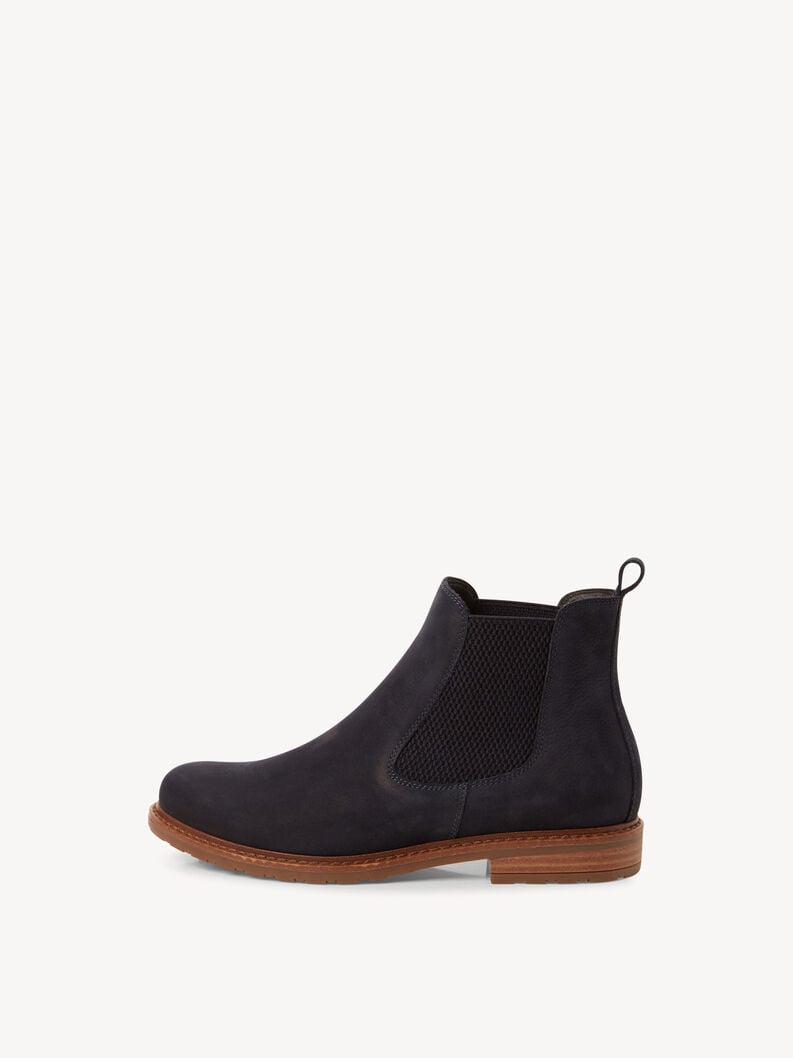 cuir chelsea boot - bleu 1-25056-41-827 acheter tamaris bottines en ligne