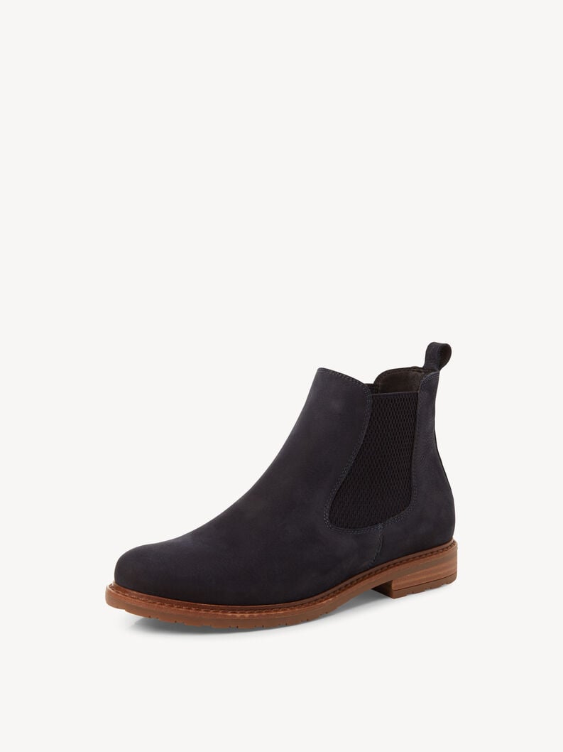 cuir chelsea boot - bleu 1-25056-41-827 acheter tamaris bottines en ligne