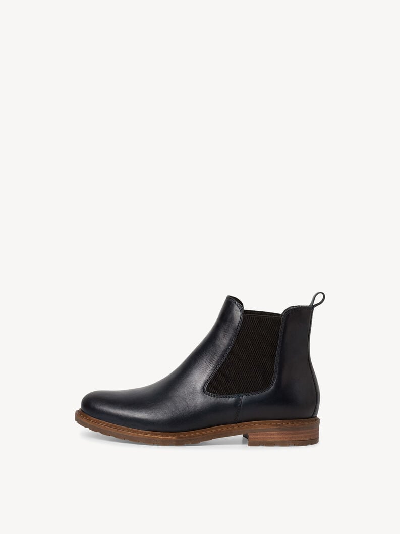 cuir chelsea boot - bleu 1-25056-41-848 acheter tamaris bottines en ligne