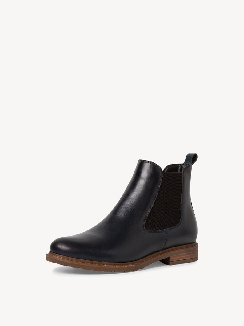 cuir chelsea boot - bleu 1-25056-41-848 acheter tamaris bottines en ligne