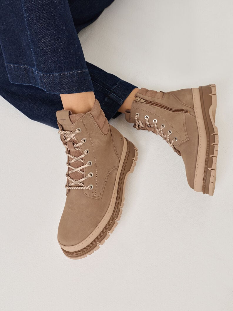 cuir chausson - beige 1-25200-45-341 acheter tamaris bottines en ligne