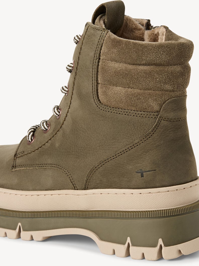 cuir chausson - vert 1-25200-45-722 acheter tamaris bottines en ligne