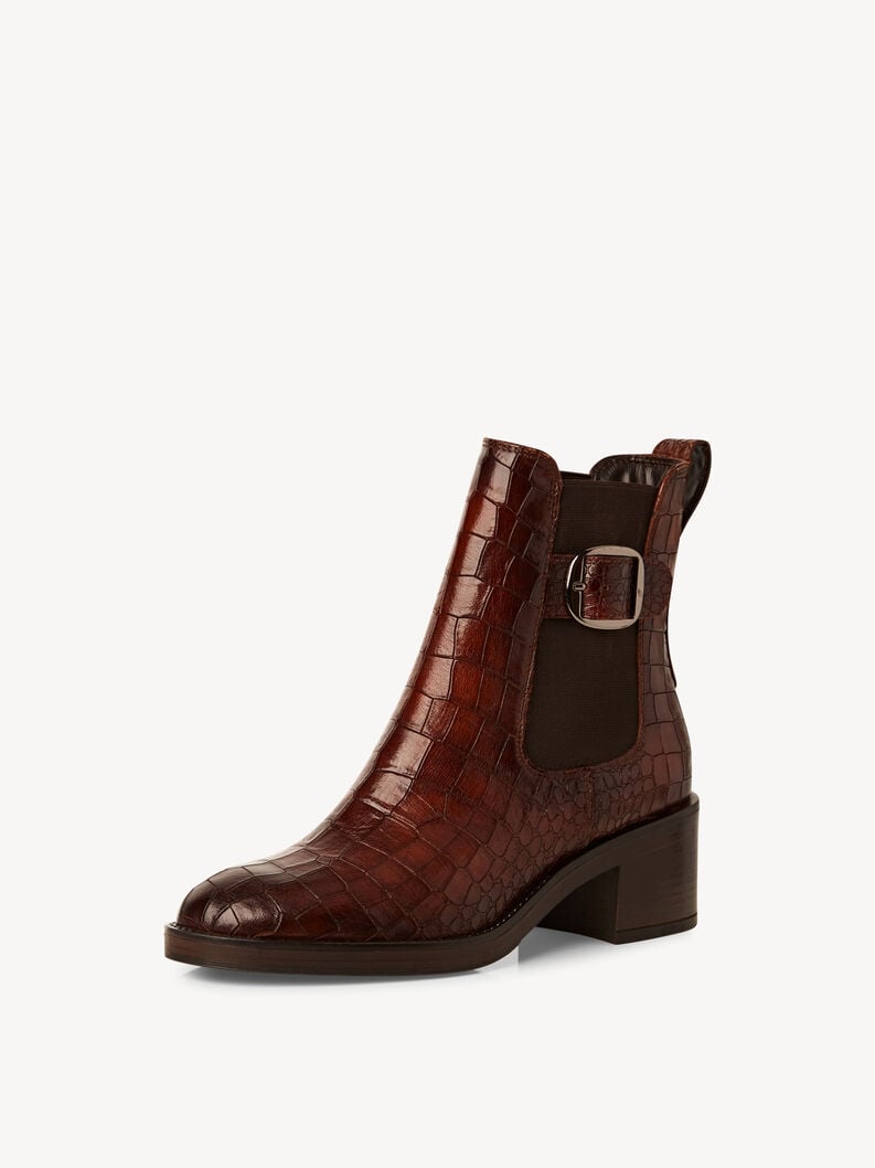 cuir chelsea boot - brun 1-25307-45-395 acheter tamaris bottines en ligne