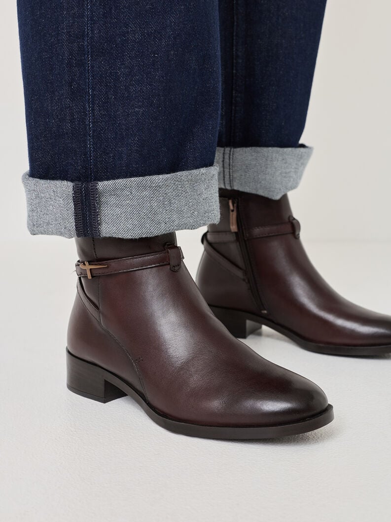 cuir chausson - brun 1-25321-43-342 acheter tamaris bottines en ligne