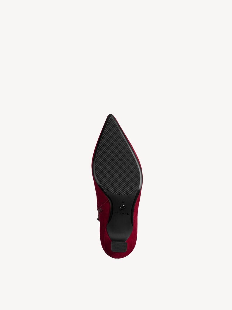 cuir chausson - rouge 1-25358-45-500 acheter tamaris bottines en ligne