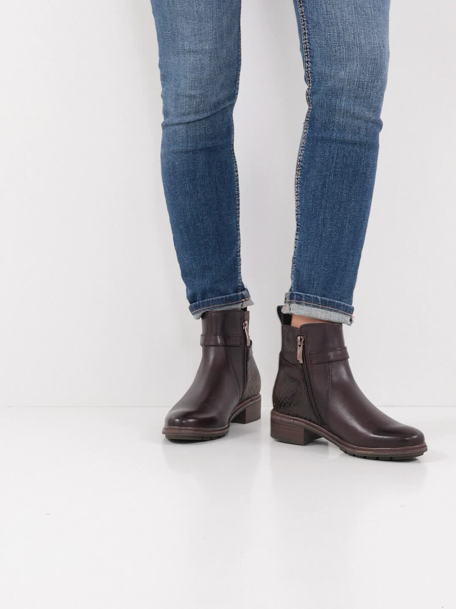 cuir chausson - brun 1-25391-45-3b3 acheter tamaris bottines en ligne