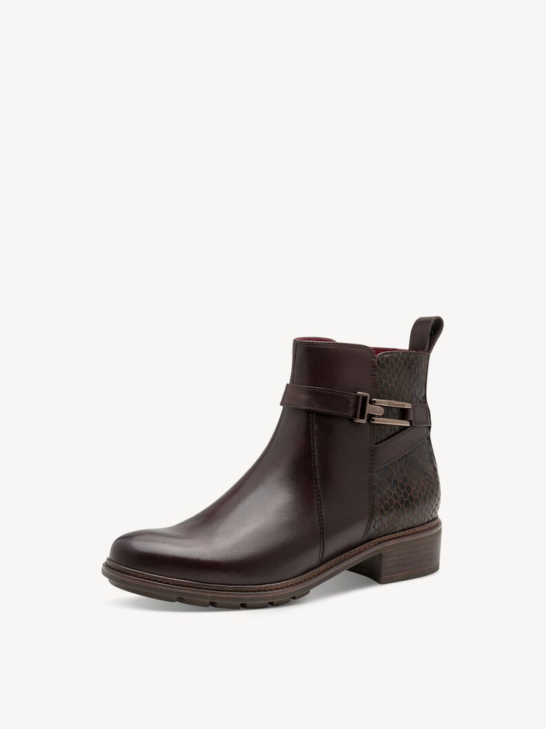 cuir chausson - brun 1-25391-45-3b3 acheter tamaris bottines en ligne