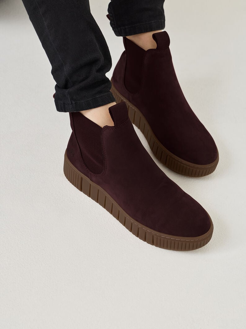 cuir chelsea boot - rouge 1-25403-43-549 acheter tamaris bottines en ligne