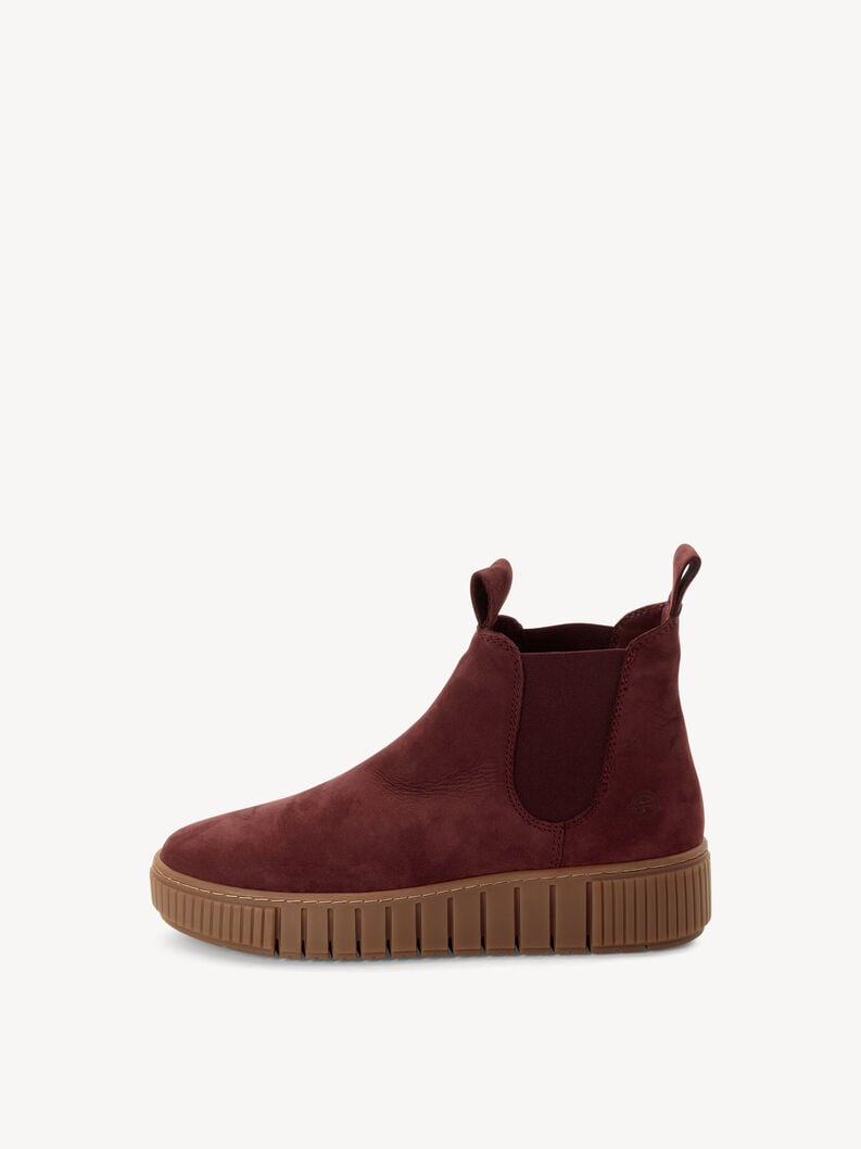 cuir chelsea boot - rouge 1-25403-43-549 acheter tamaris bottines en ligne