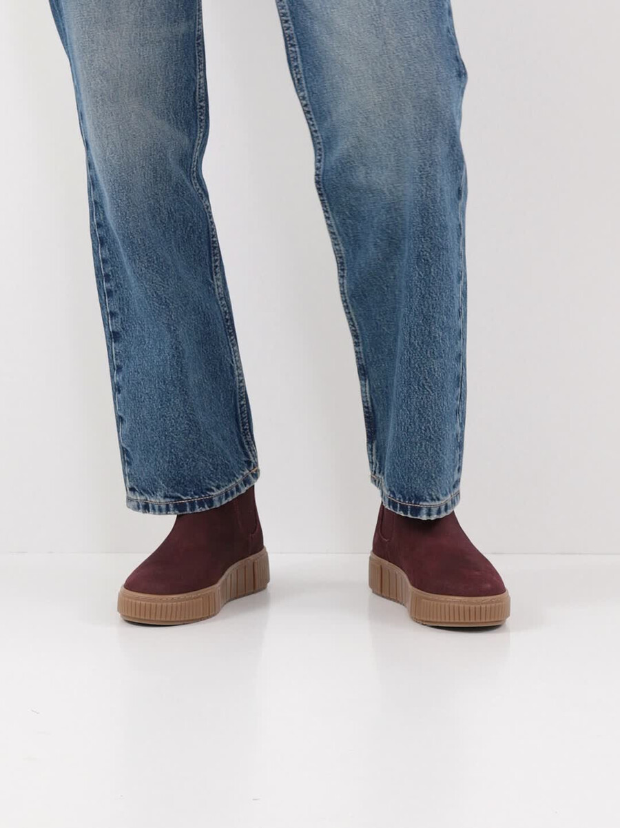 cuir chelsea boot - rouge 1-25403-43-549 acheter tamaris bottines en ligne