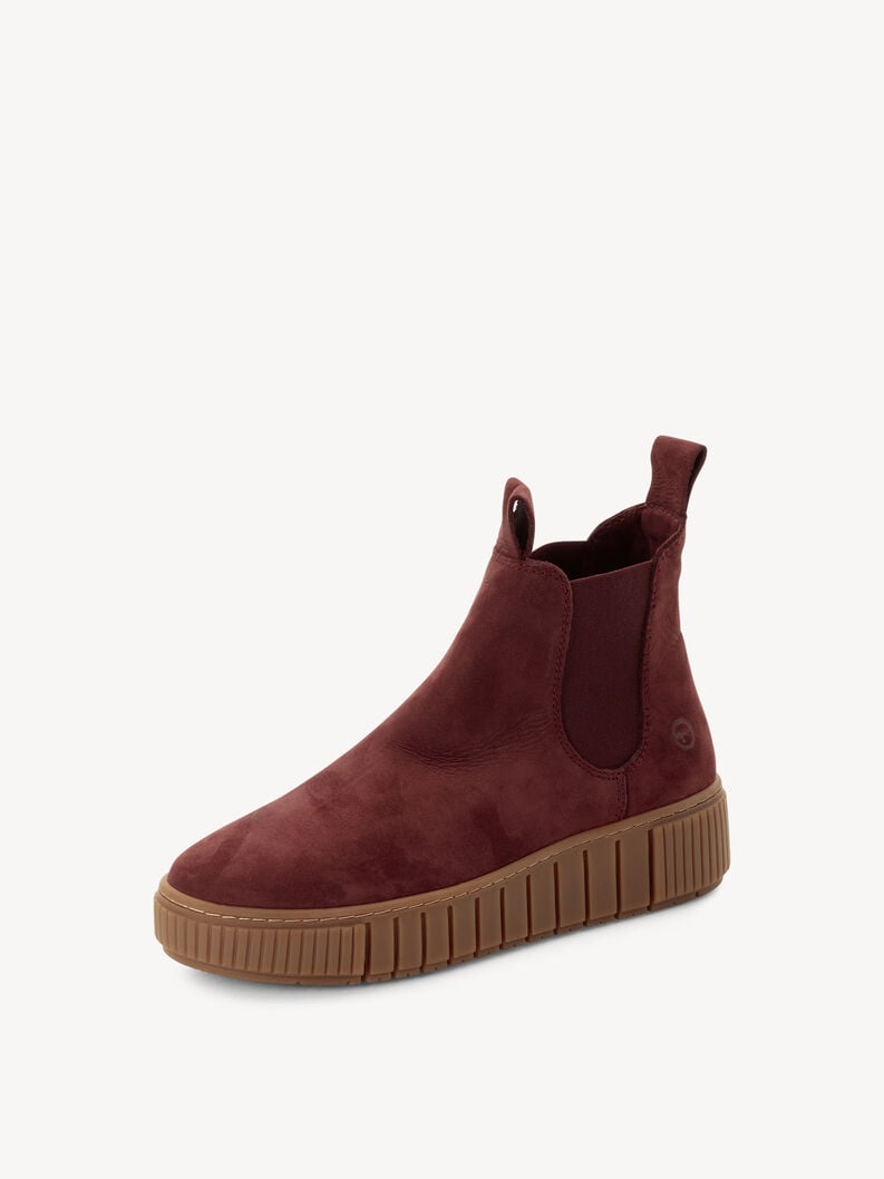 cuir chelsea boot - rouge 1-25403-43-549 acheter tamaris bottines en ligne