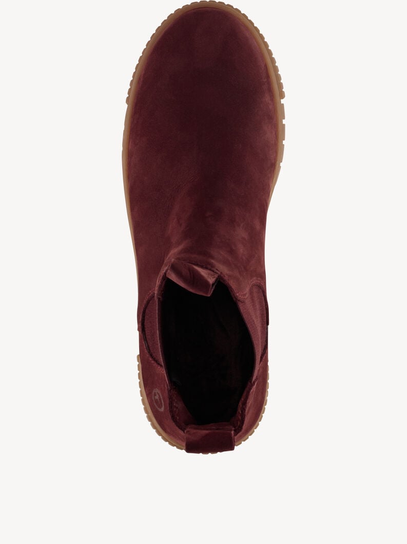 cuir chelsea boot - rouge 1-25403-43-549 acheter tamaris bottines en ligne