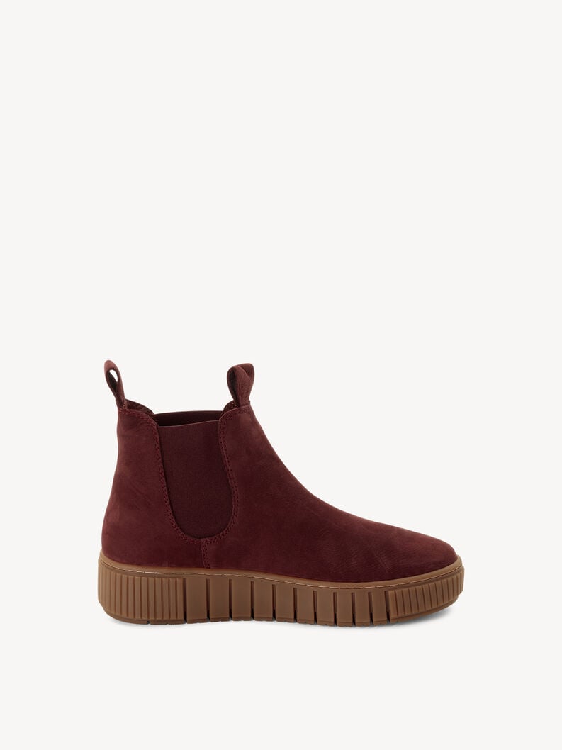 cuir chelsea boot - rouge 1-25403-43-549 acheter tamaris bottines en ligne