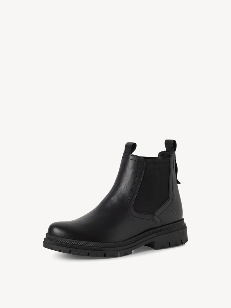 cuir chelsea boot - noir 1-25407-45-003 acheter tamaris bottines en ligne