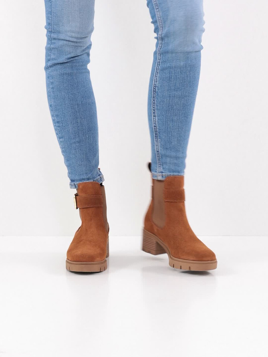 cuir chelsea boot - brun 1-25447-43-305 acheter tamaris bottines en ligne