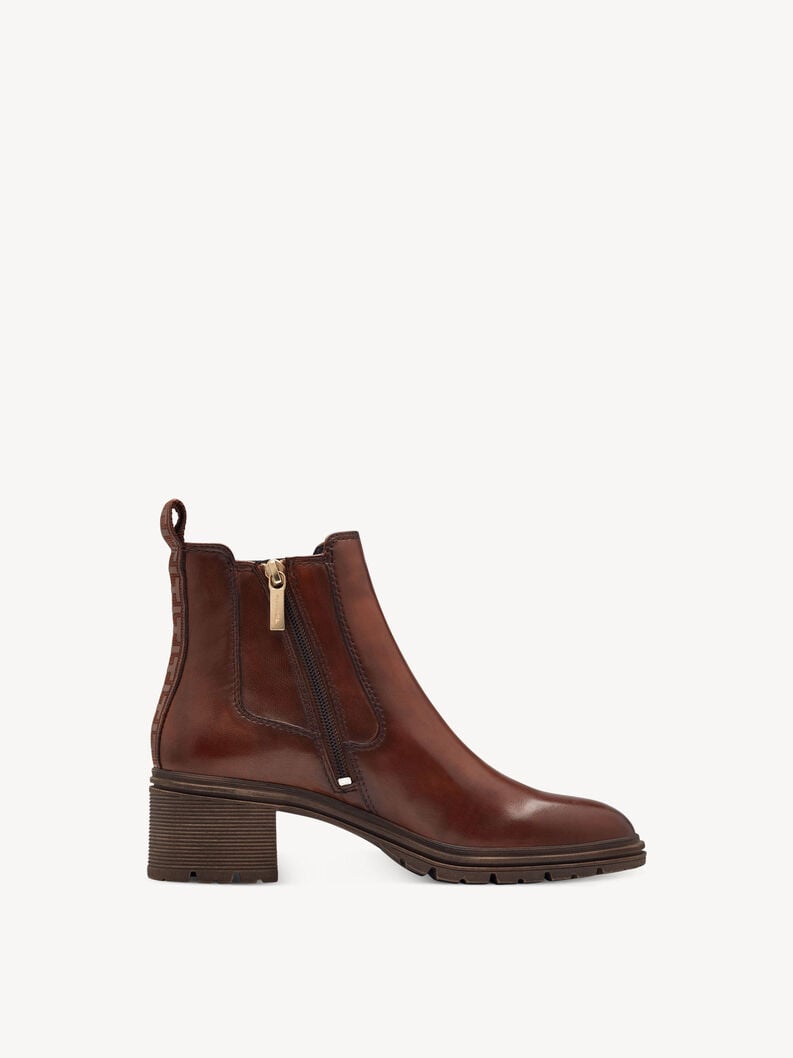 cuir chelsea boot - brun 1-25456-43-311 acheter tamaris bottines en ligne