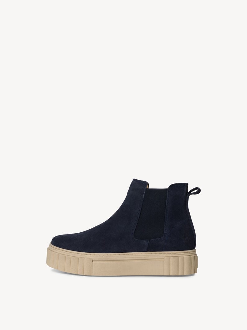 cuir chelsea boot - bleu 1-25460-41-805 acheter tamaris bottines en ligne