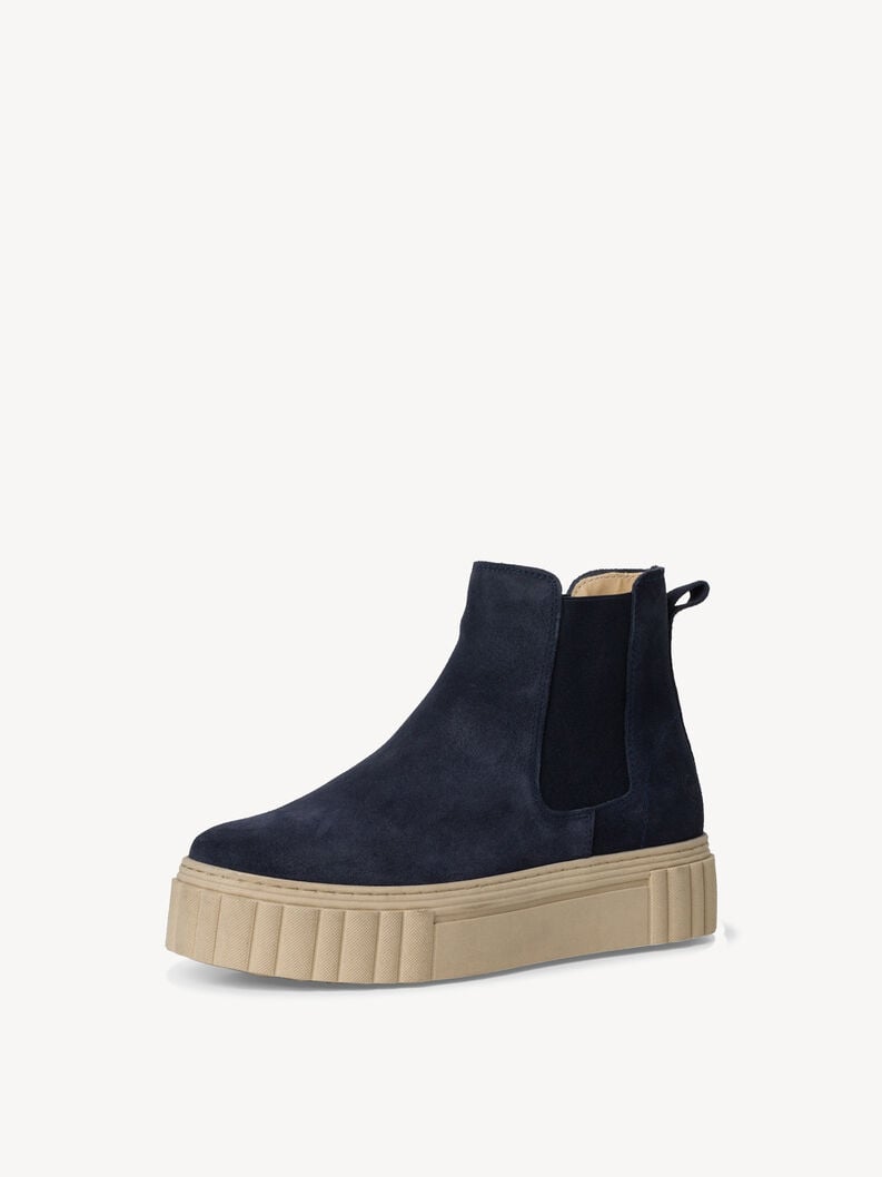 cuir chelsea boot - bleu 1-25460-41-805 acheter tamaris bottines en ligne