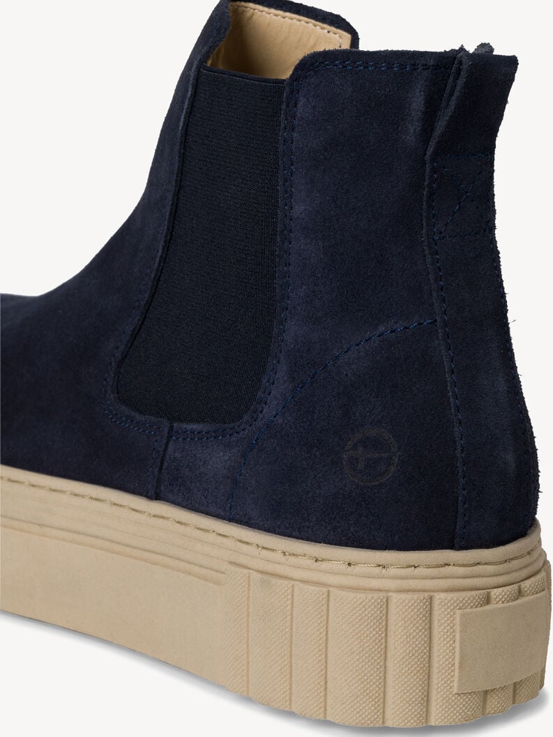 cuir chelsea boot - bleu 1-25460-41-805 acheter tamaris bottines en ligne