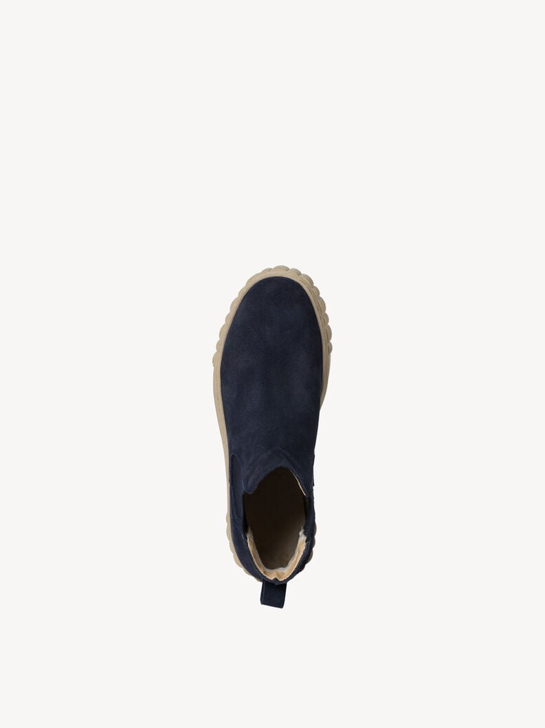 cuir chelsea boot - bleu 1-25460-41-805 acheter tamaris bottines en ligne