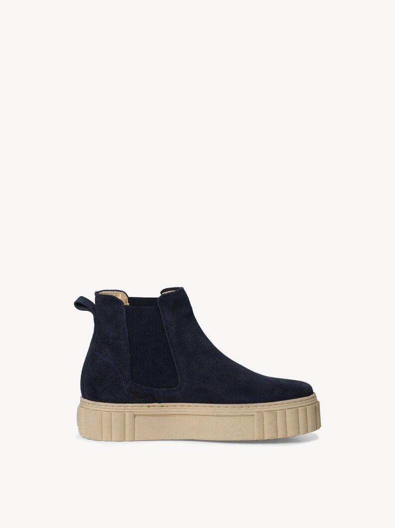 cuir chelsea boot - bleu 1-25460-41-805 acheter tamaris bottines en ligne