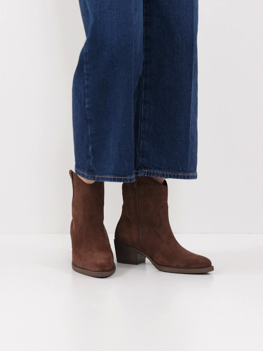 cuir chausson - brun 1-25702-41-304 acheter tamaris bottines en ligne