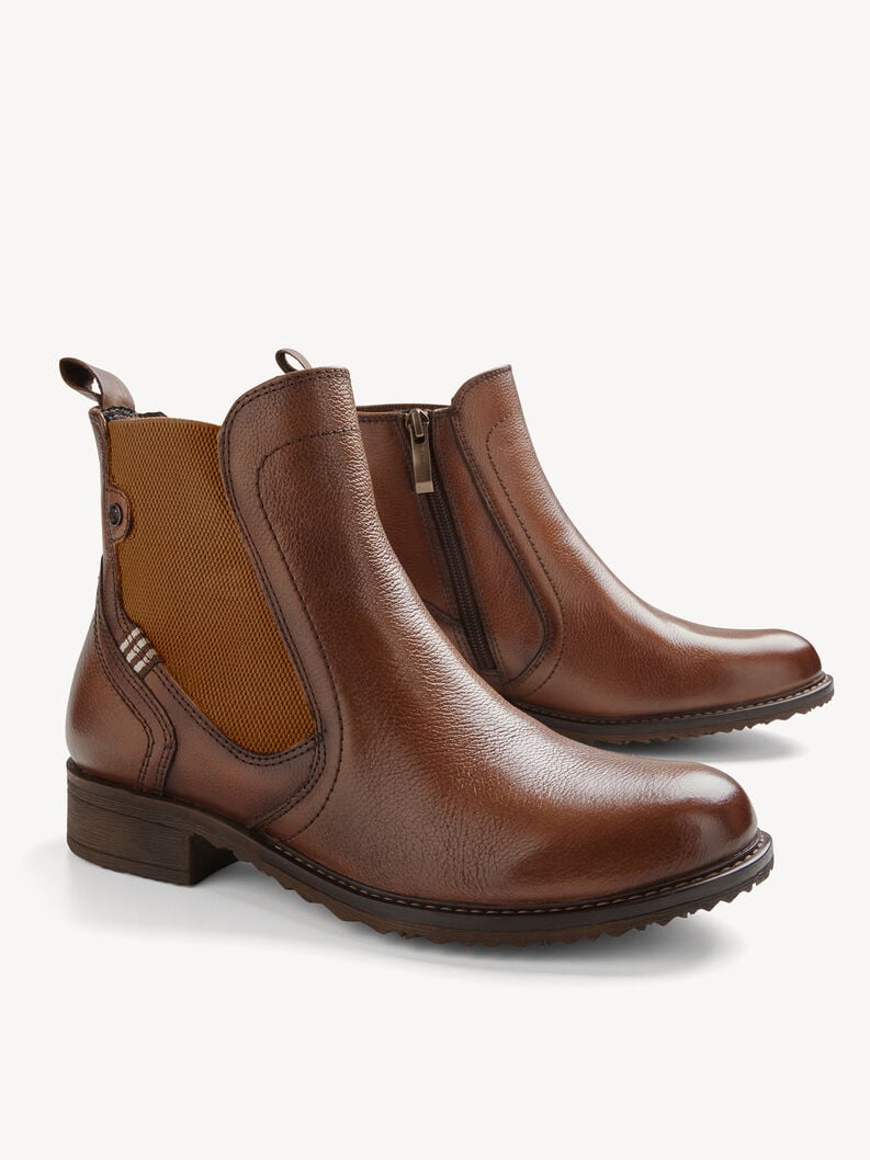 cuir chelsea boot - brun 1-25821-45-348 acheter tamaris bottines en ligne