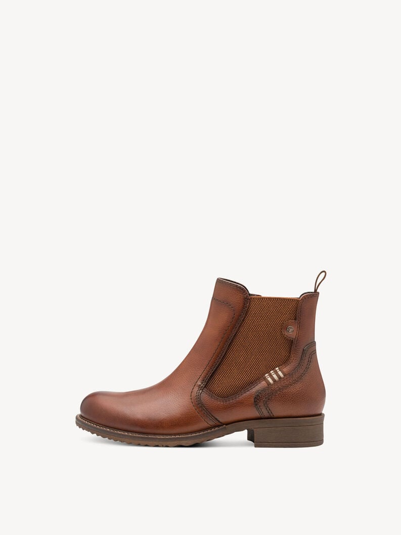 cuir chelsea boot - brun 1-25821-45-348 acheter tamaris bottines en ligne