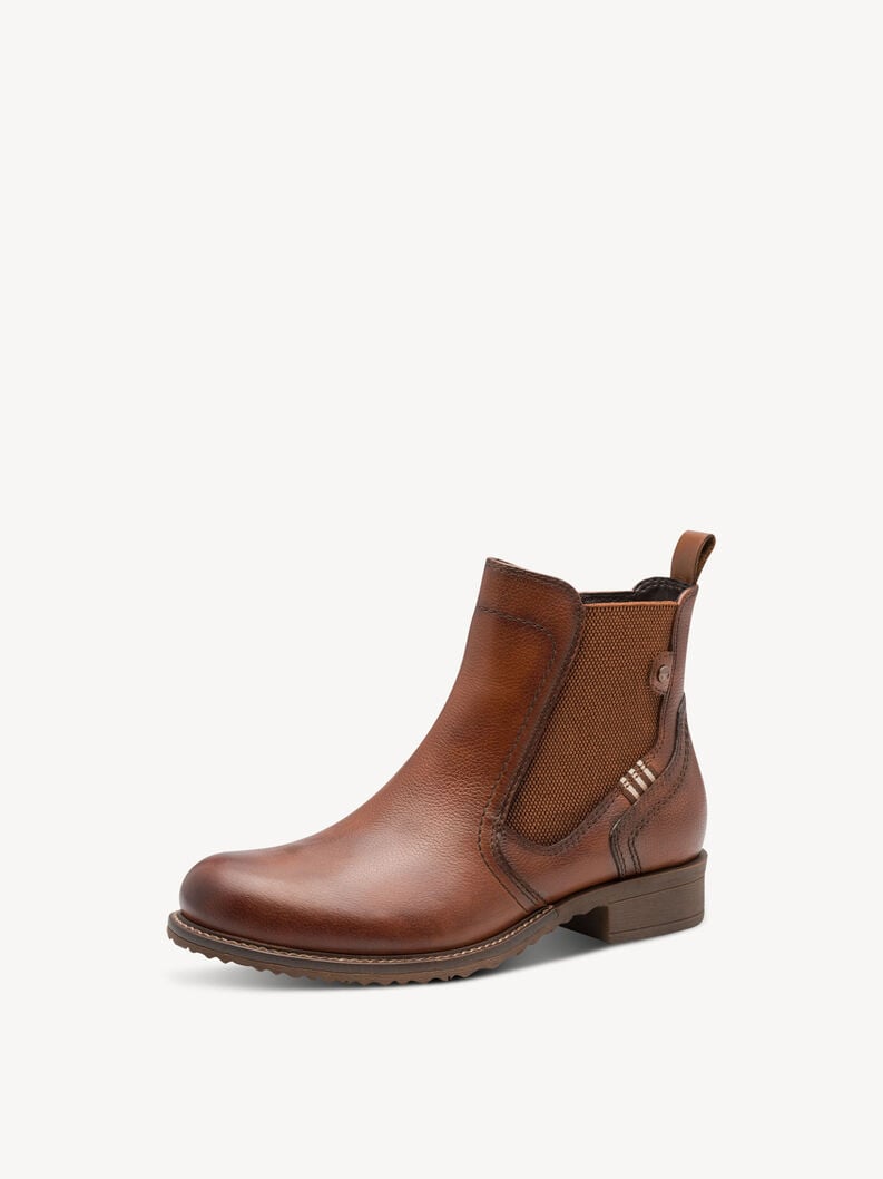 cuir chelsea boot - brun 1-25821-45-348 acheter tamaris bottines en ligne