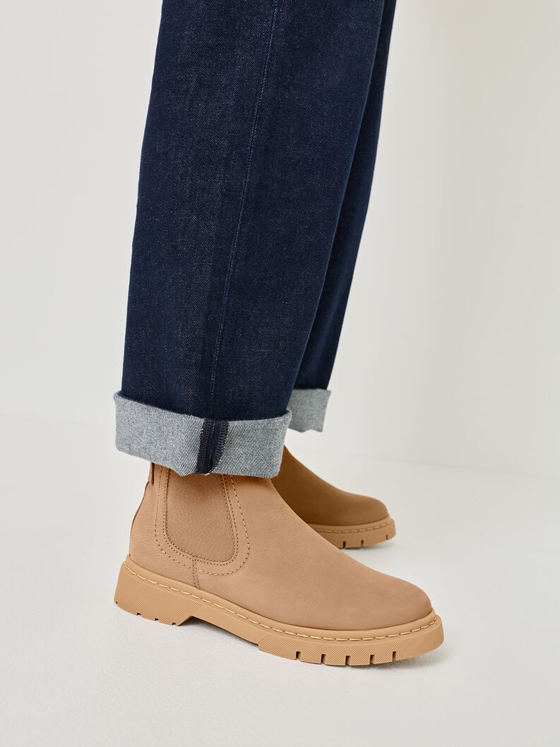cuir chelsea boot - beige 1-25829-43-411 acheter tamaris bottines en ligne