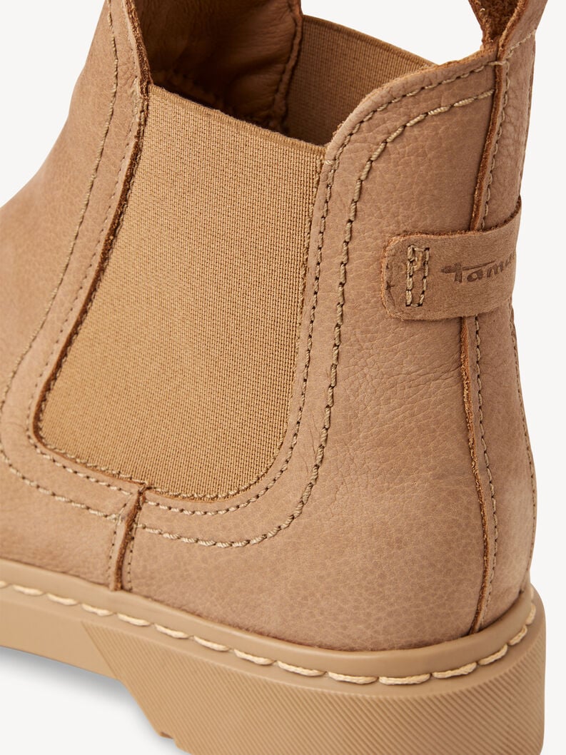 cuir chelsea boot - beige 1-25829-43-411 acheter tamaris bottines en ligne