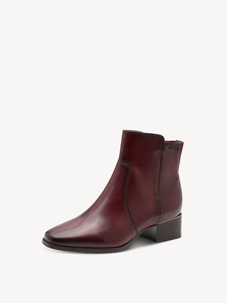 cuir chausson - rouge 8-85300-45-549 acheter tamaris large bottines en ligne