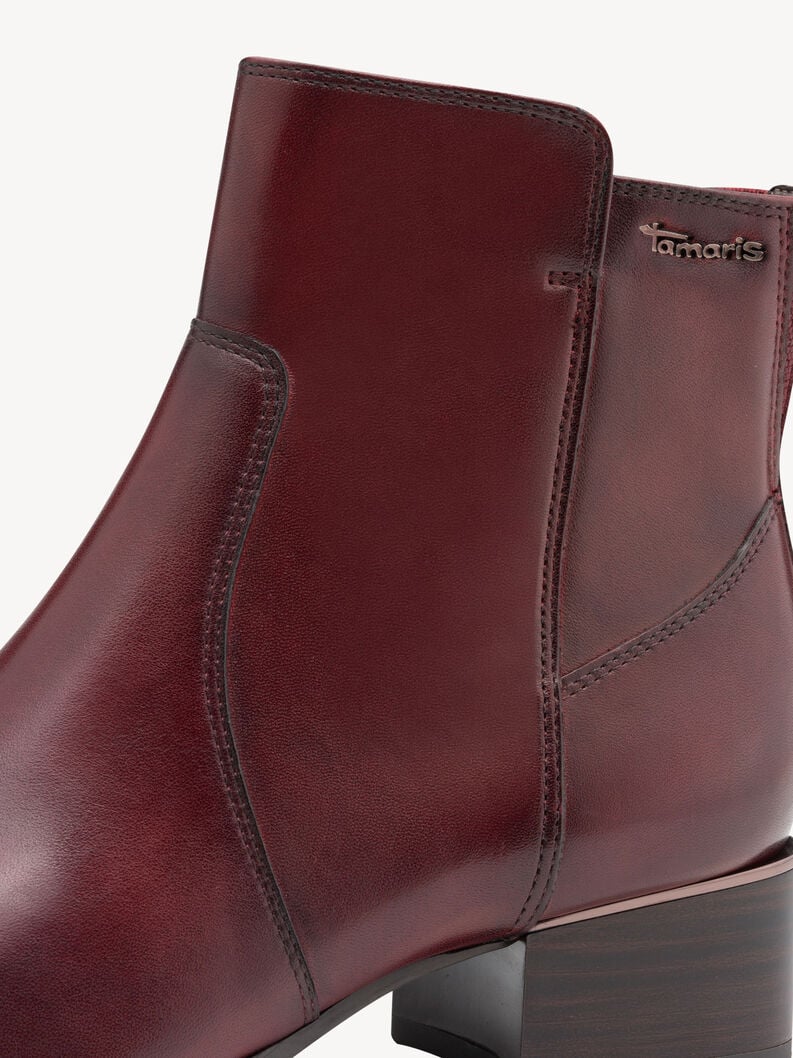 cuir chausson - rouge 8-85300-45-549 acheter tamaris large bottines en ligne