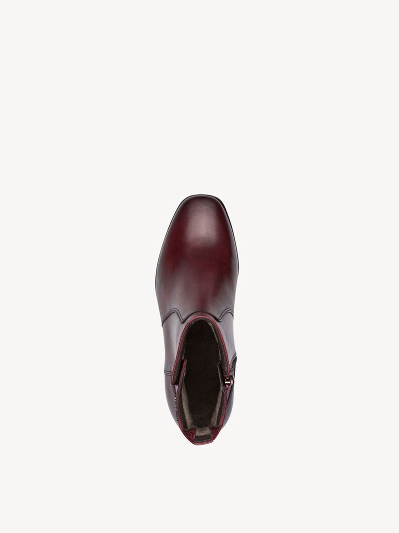 cuir chausson - rouge 8-85300-45-549 acheter tamaris large bottines en ligne