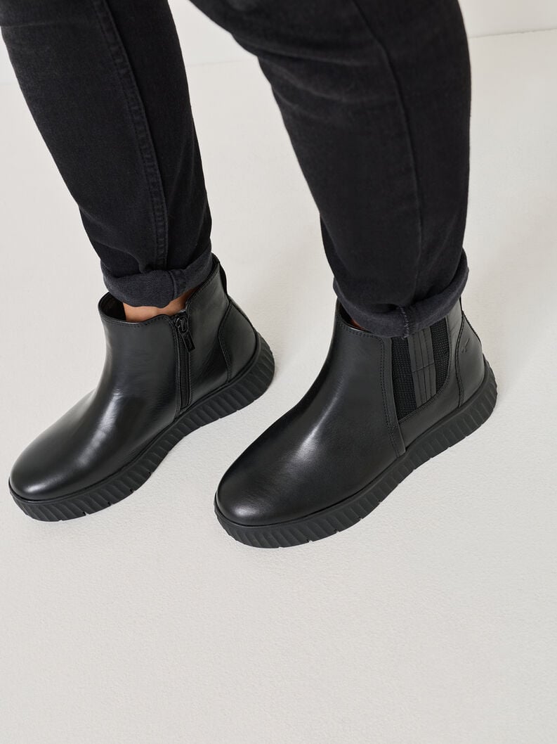 cuir chelsea boot - noir 8-85405-45-022 acheter tamaris large bottines en ligne