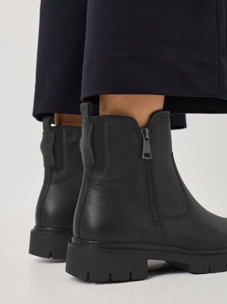 cuir chausson - noir 8-85406-45-001 acheter tamaris large bottines en ligne
