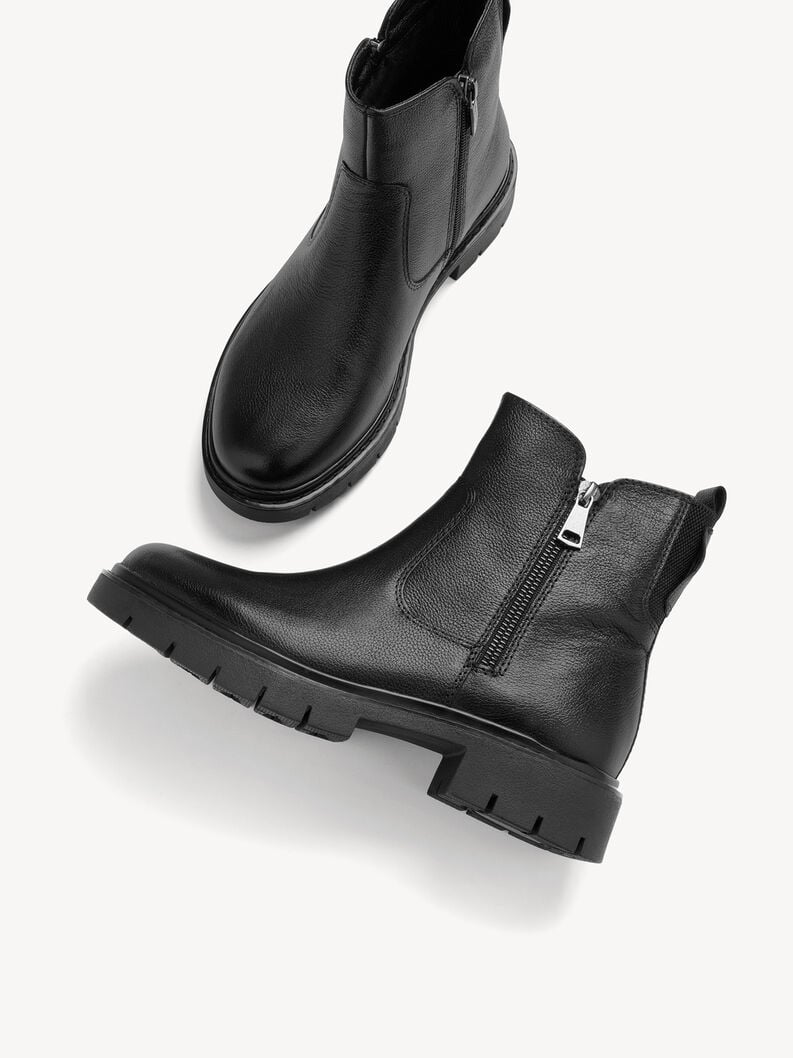 cuir chausson - noir 8-85406-45-001 acheter tamaris large bottines en ligne