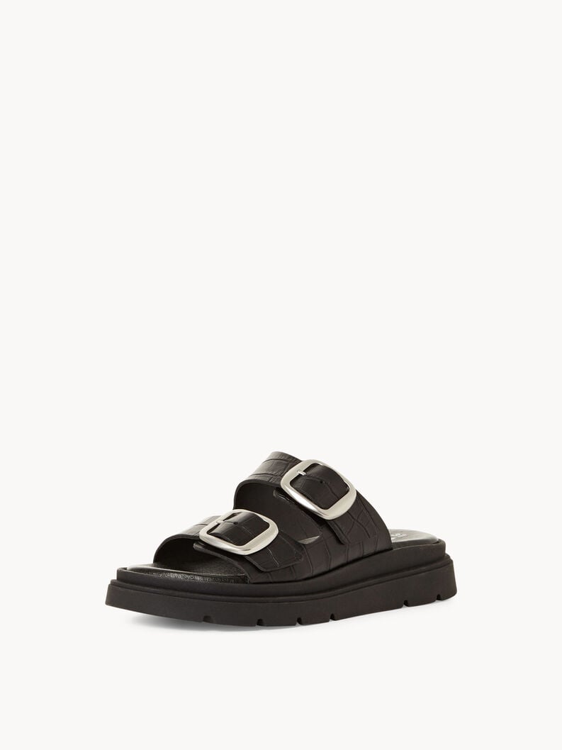 le cuir de la mule - noire 1-27239-42-028 acheter tamaris mules en ligne