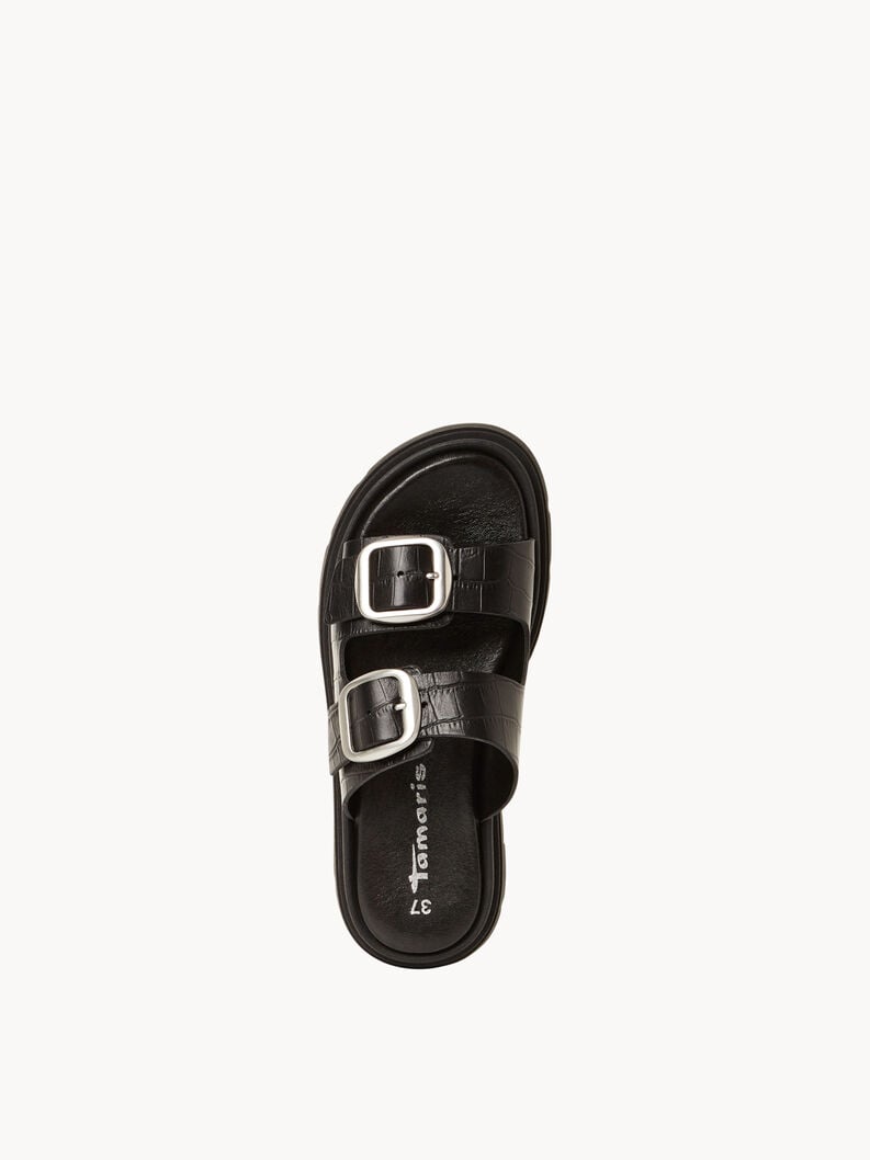 le cuir de la mule - noire 1-27239-42-028 acheter tamaris mules en ligne
