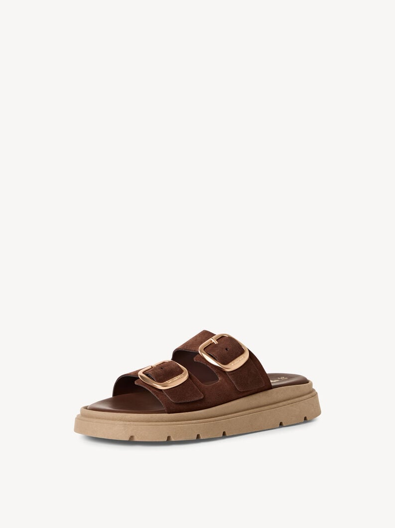 cuir de mule marron 1-27239-42-304 acheter tamaris mules en ligne