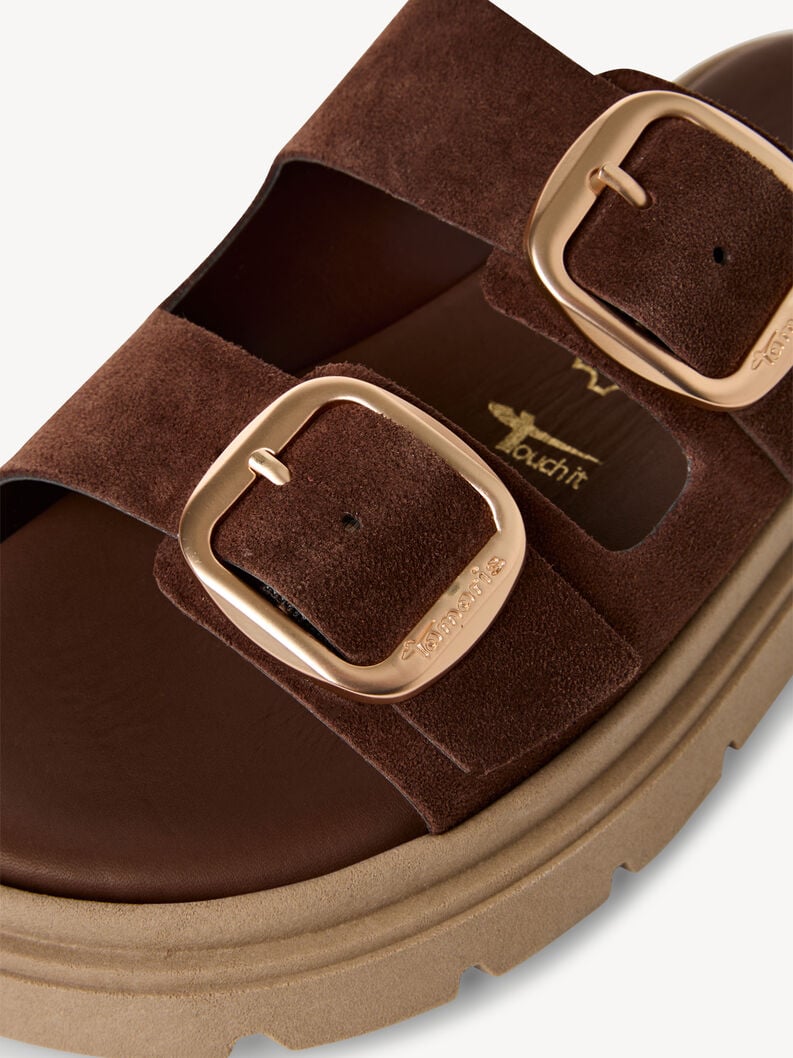 cuir de mule marron 1-27239-42-304 acheter tamaris mules en ligne