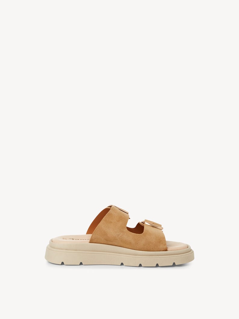 cuir de mule beige 1-27239-42-346 acheter tamaris mules en ligne