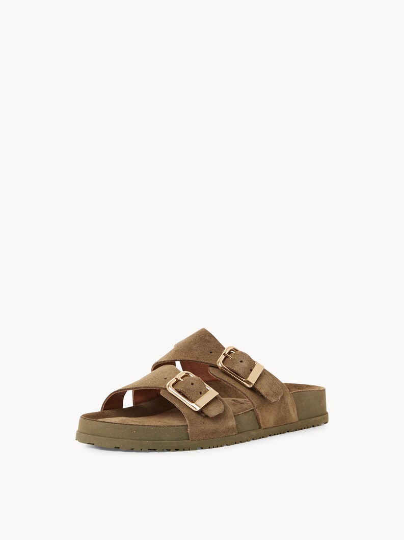 cuir mule - vert 1-27500-44-722 acheter tamaris mules en ligne