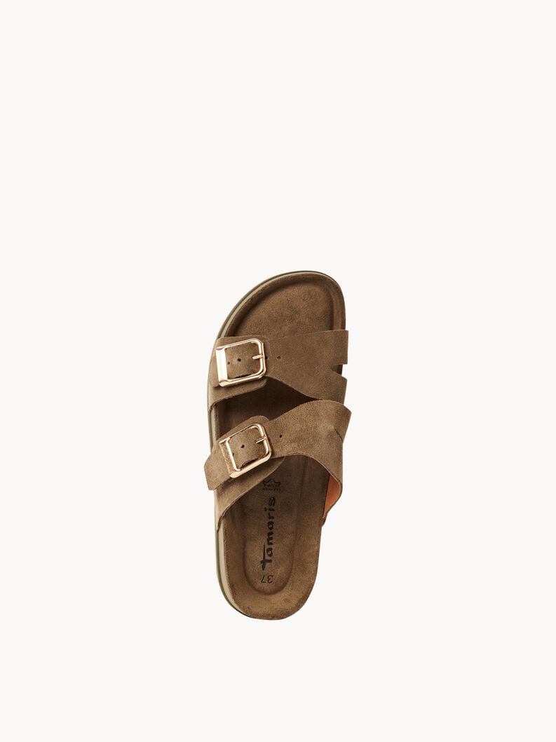 cuir mule - vert 1-27500-44-722 acheter tamaris mules en ligne