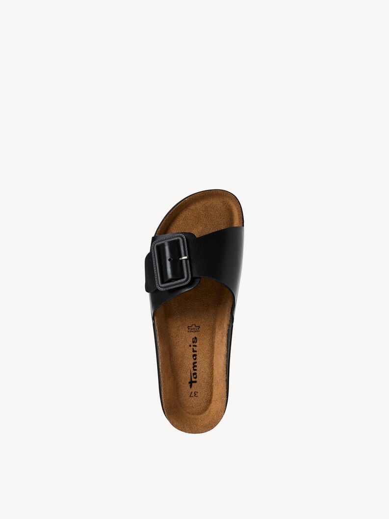 le cuir de la mule - noire 1-27501-44-003 acheter tamaris mules en ligne