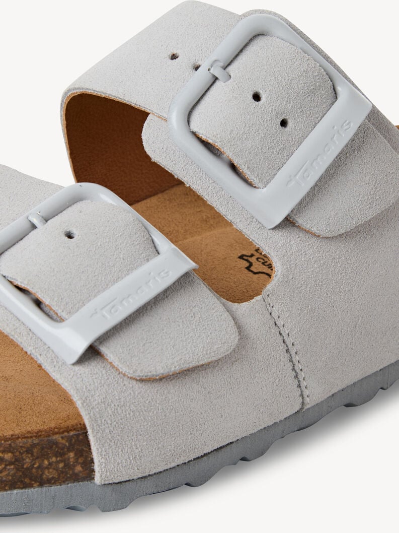 cuir de mulet gris 1-27543-42-204 acheter tamaris mules en ligne
