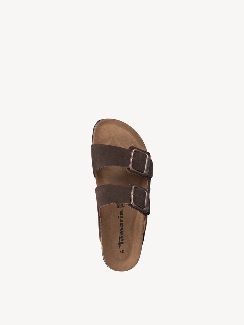 cuir de mule marron 1-27543-42-304 acheter tamaris mules en ligne