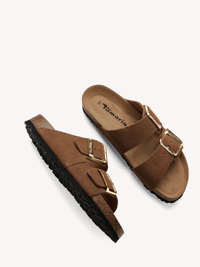 cuir de mule marron 1-27543-42-305 acheter tamaris mules en ligne